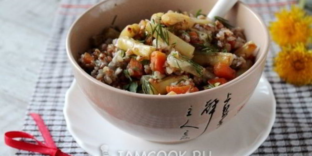 Как приготовить гречку со стручковой фасолью