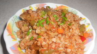 Рецепт Гречки, тушенной с мясом