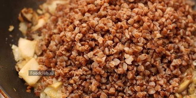 Рецепт гречневой каши с белыми грибами