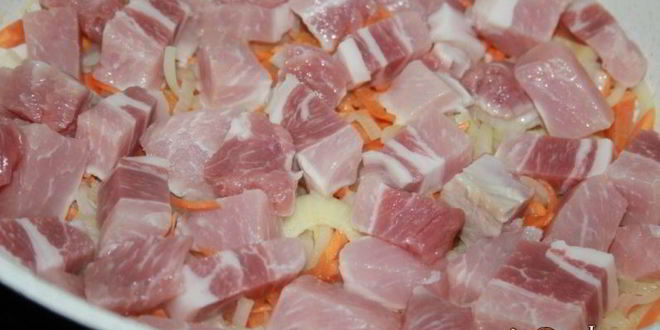 Рецепт гречневой каши со свининой и овощами