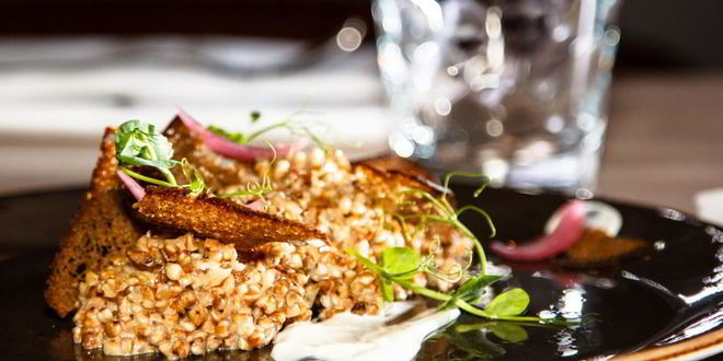 Рецепт сливочной гречки с говяжьим языком