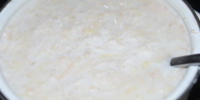 Рецепт каши овсяной с яблоком и бананом