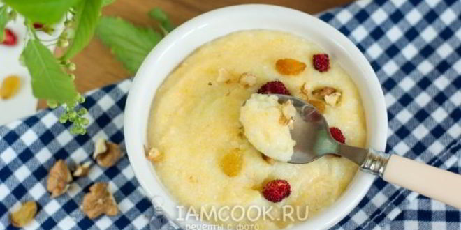 Рецепт кукурузной каши на воде с молоком