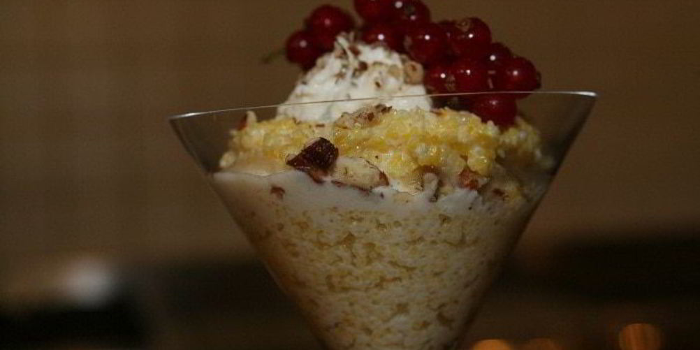 Как приготовить кукурузную кашу с маскарпоне, голубикой и орехами пекан