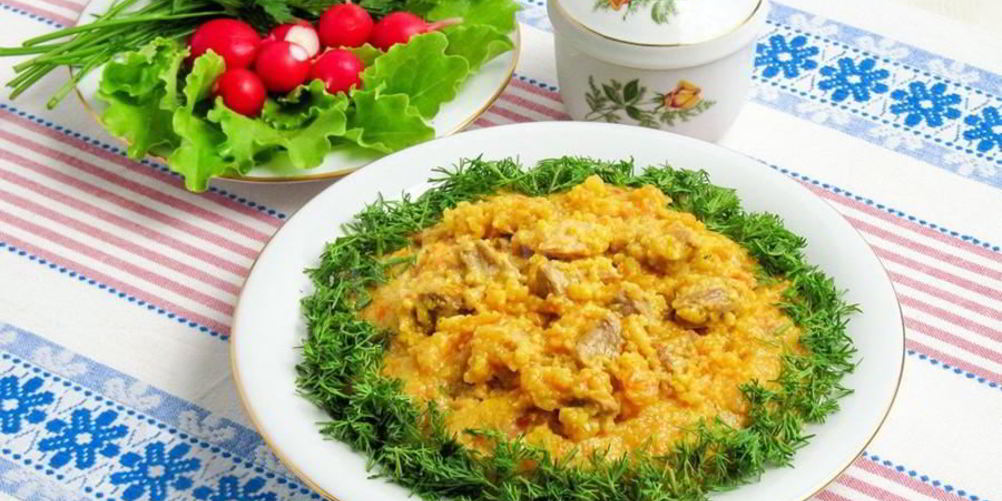 Как приготовить кукурузную кашу с мясом в мультиварке