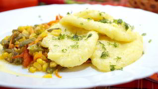 Рецепт Кукурузной поленты с овощами