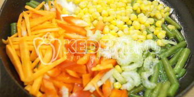 Рецепт кукурузной поленты с овощами