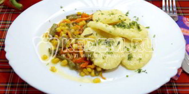 Рецепт кукурузной поленты с овощами