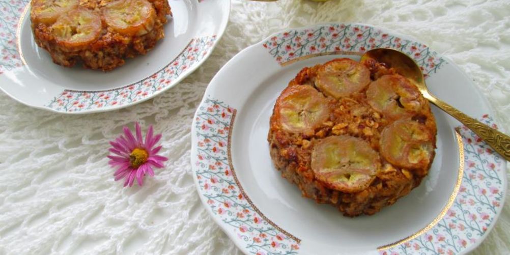 Как приготовить запеченную кашу с бананами и яблочным пюре перевертыш