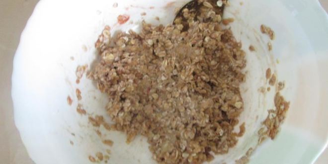 Рецепт запеченной каши с бананами и яблочным пюре перевертыш