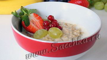 Рецепт Овсяной каши на молоке