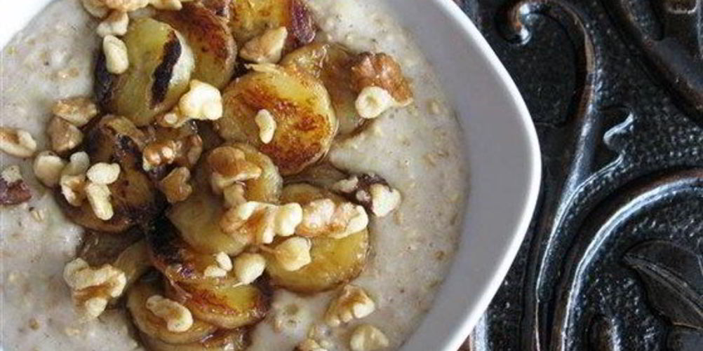 Как приготовить овсяную кашу с банановым топпингом