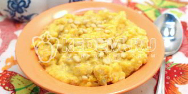 Рецепт овсяной каши с тыквой и кедровыми орешками