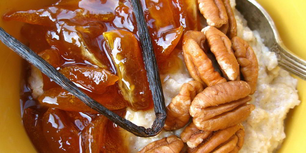 Как приготовить овсяную кашу с ванилью, кумкватом и пеканом