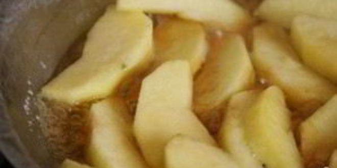 Рецепт овсяной каши с жареными яблоками