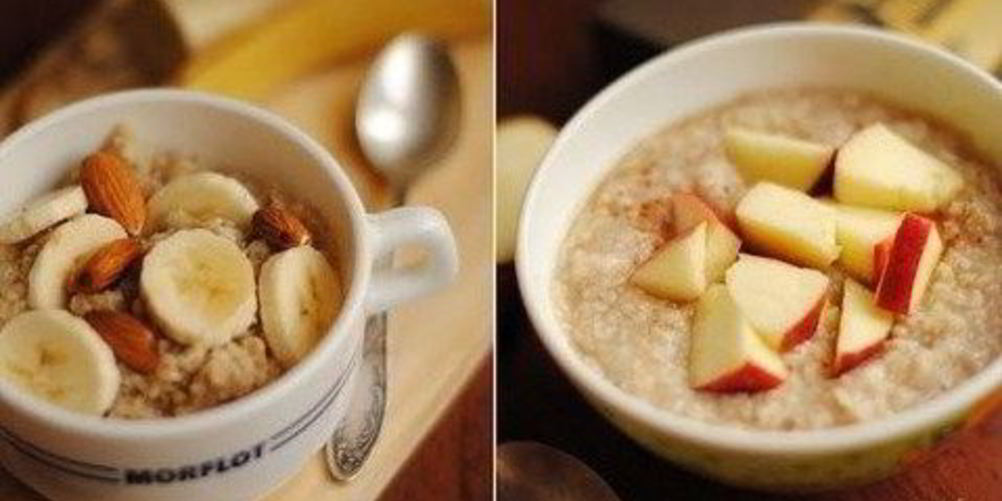 Как приготовить овсянку на воде с яблоками