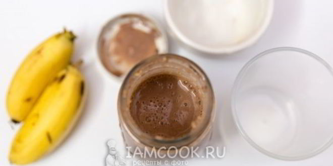Рецепт овсянки в банке с какао и бананом