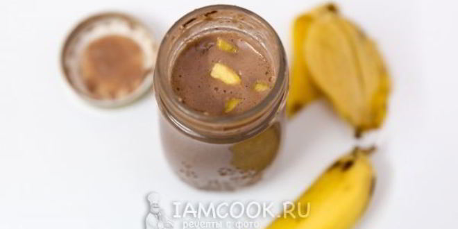 Рецепт овсянки в банке с какао и бананом