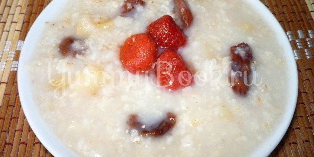 Как приготовить постную овсяную кашу с изюмом и яблоками из мультиварки