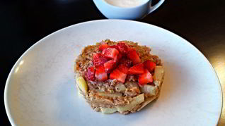 Рецепт Запеченой овсянки с фруктами и орехами