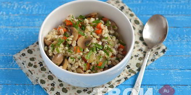 Рецепт перловой каши с грибами