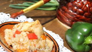 Рецепт Перловой каши с курицей и овощами
