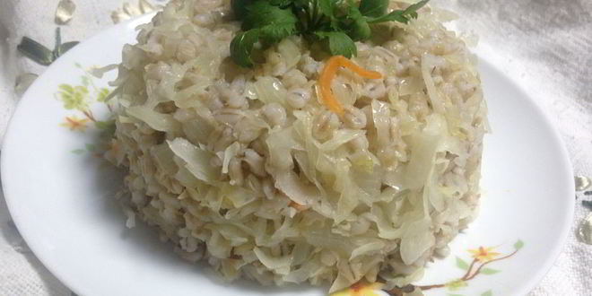 Рецепт перловой каши с квашеной капустой