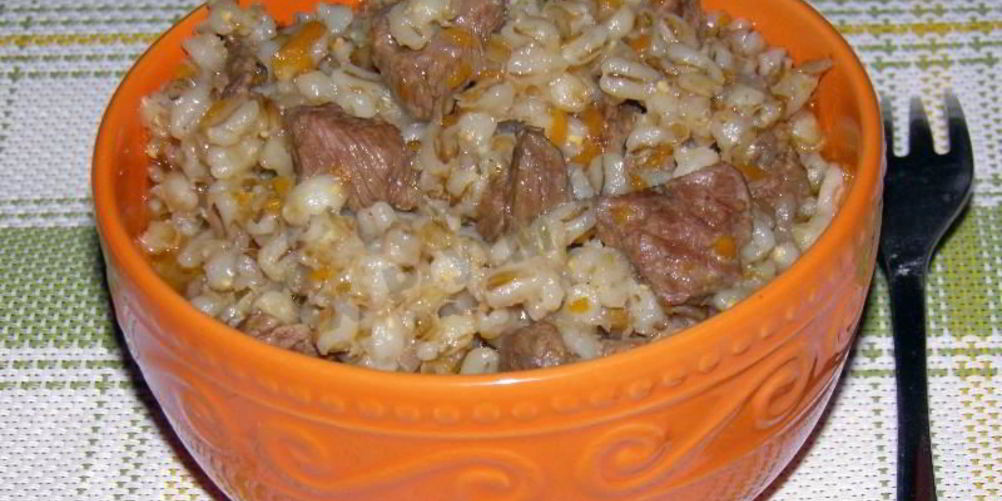 Как приготовить перловую кашу с мясом в мультиварке