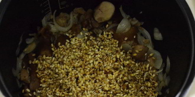 Рецепт перловки с белыми грибами