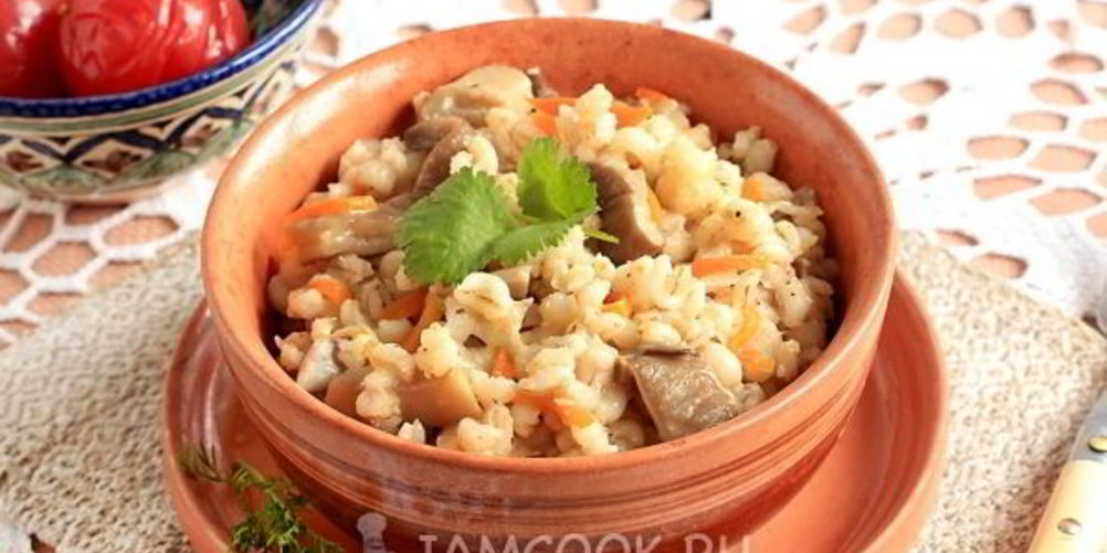 Как приготовить перловку с грибами и луком