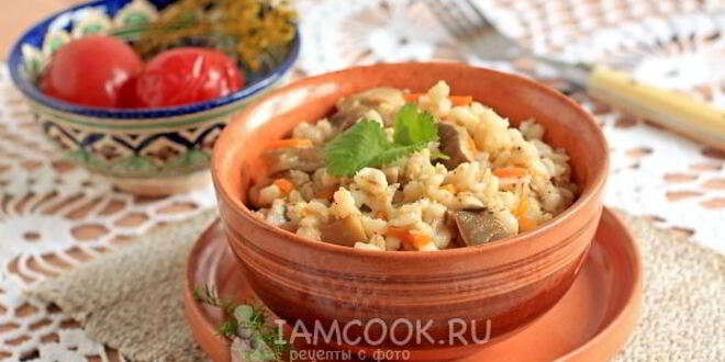 Рецепт перловки с грибами и луком
