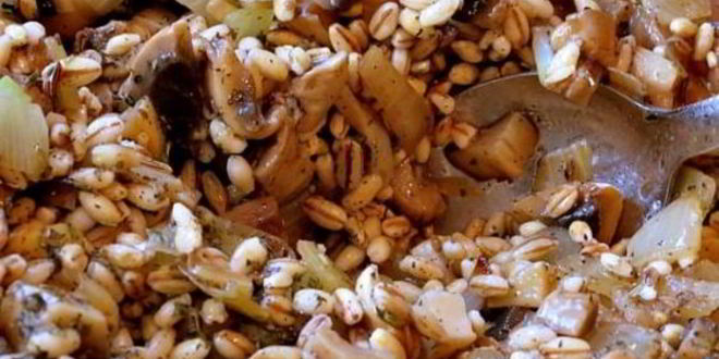 Рецепт перловки с грибами в тыкве