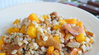 Рецепт Перловки с тыквой и лисичками