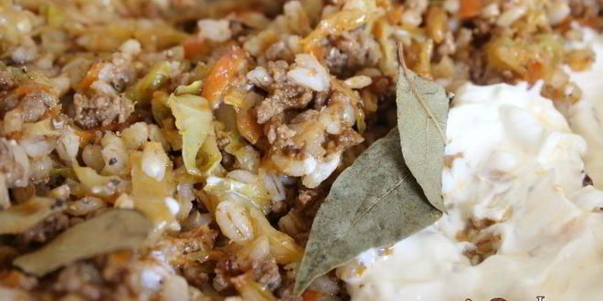 Рецепт вкусной перловой каши с мясным фаршем и овощами