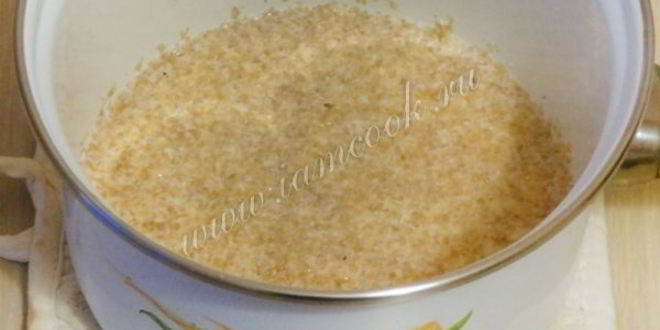 Рецепт пшеничной каши на молоке