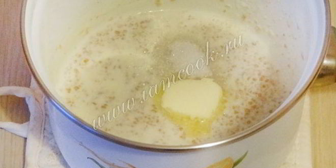 Рецепт пшеничной каши на молоке