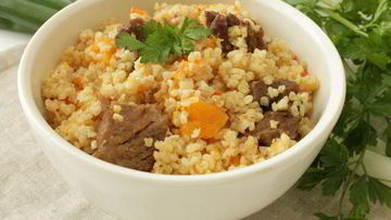 Рецепт Пшеничной каши с мясом и тыквой