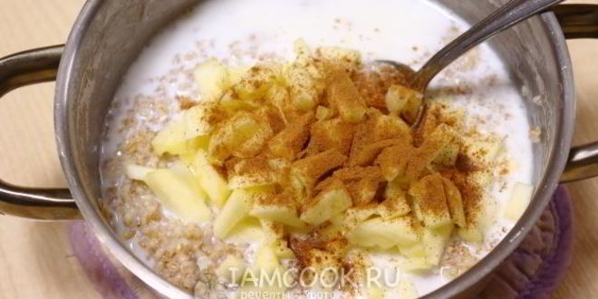 Рецепт пшеничной каши с яблоками