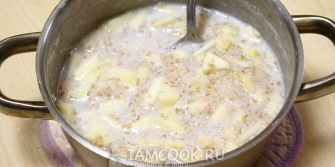 Рецепт пшеничной каши с яблоками