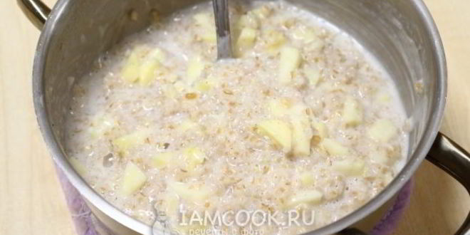 Рецепт пшеничной каши с яблоками
