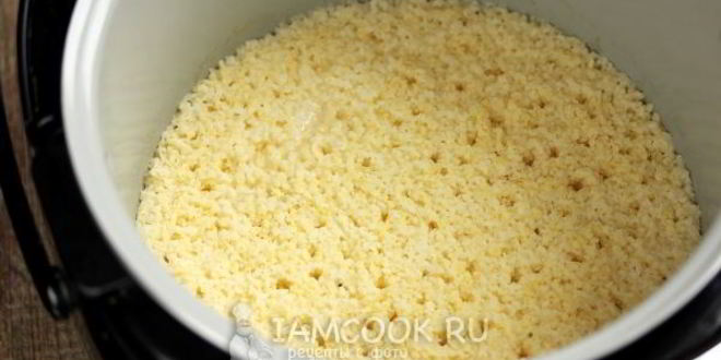Рецепт пшенной каши на воде в мультиварке