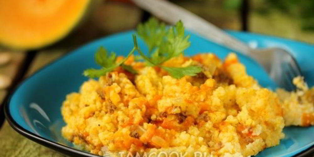 Как приготовить пшенную кашу с фаршем и тыквой в мультиварке