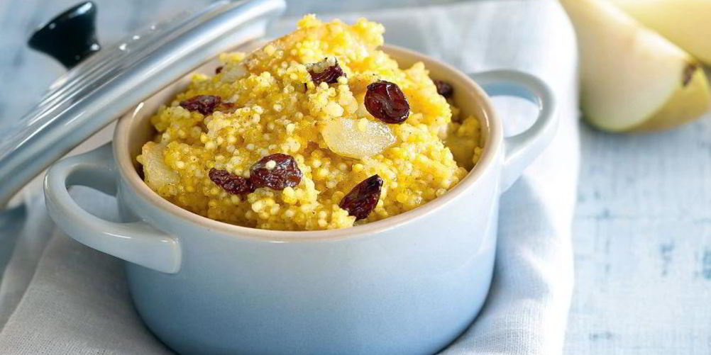 Как приготовить пшенную кашу с грушей и изюмом