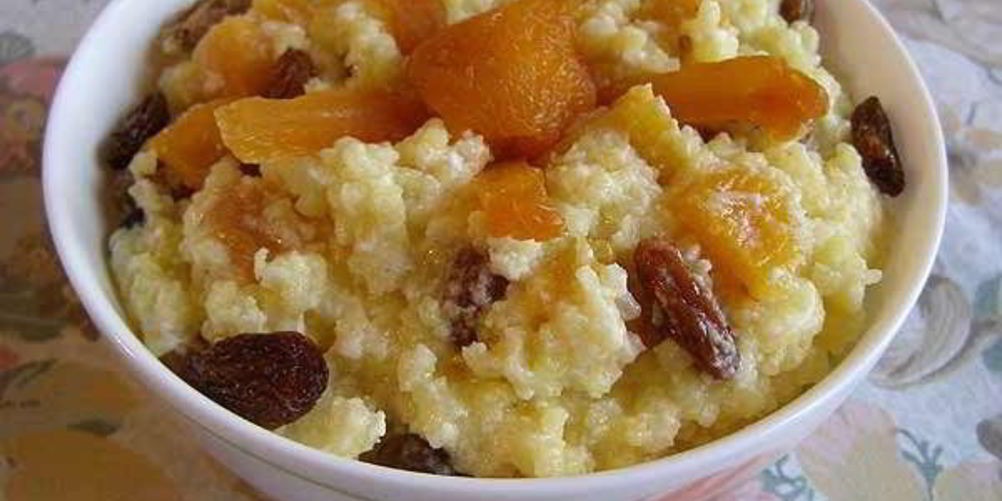 Как приготовить пшенную кашу с изюмом и курагой