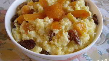 Рецепт Пшенной каши с изюмом и курагой