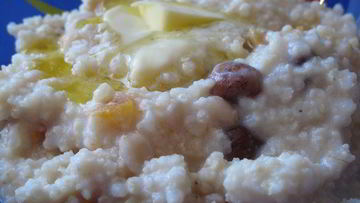 Рецепт Пшенной каши с курагой и орехами