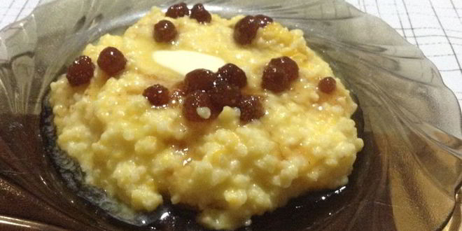 Рецепт пшенной каши с тыквой и вареньем