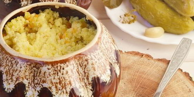 Рецепт пшенной каши в горшочках