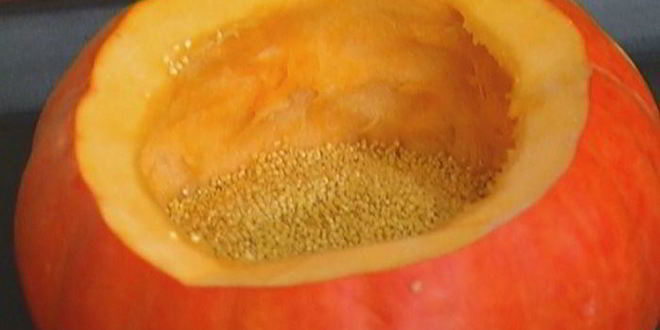 Рецепт пшенной каши в тыкве