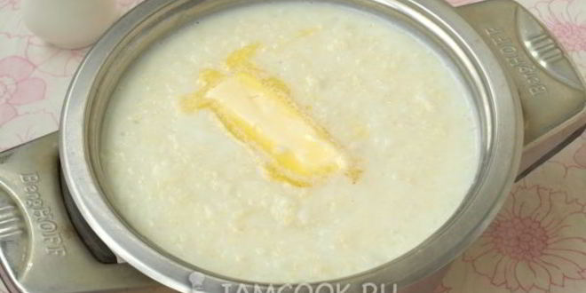 Рецепт рисова-пшенной каша на молоке